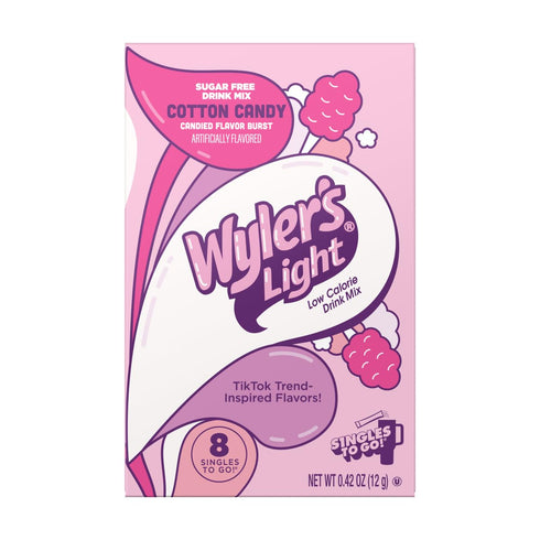 Pack Pack 6-2 2 2 Wyler's Light Variety - of Banana - Cotton Candy - Peach Ring - Singles To Go Powdered Drink Mix
