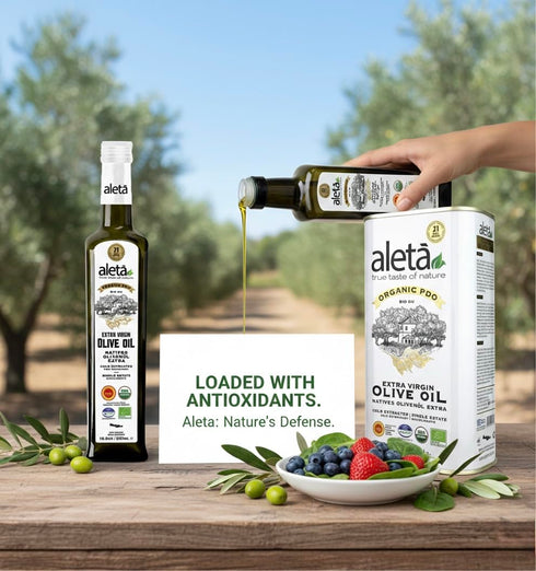 1 (33.8 oz.) Pack 1 Aleta, USDA Organic Greek Extra Virgin Olive Oil, EU Certified Single Estate PDO Greece, Lt Tin