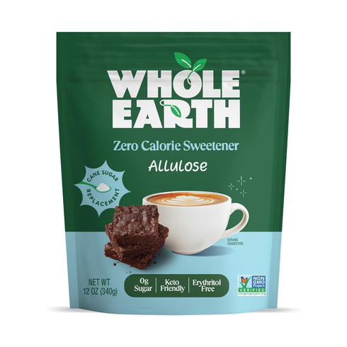 Whole Earth Zero Calorie Allulose Sweetener, Zero Calorie Sugar Substitute, Keto-Friendly, Non-GMO,