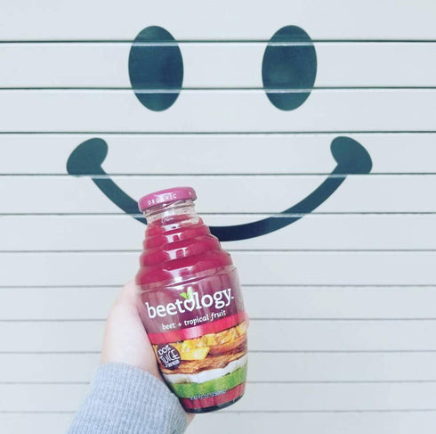 8.45oz (6 Pack) 100% Packed Beetology Organic Beet and Tropical Juice, | Cold Pressed | Heart Healthy | Nutrient