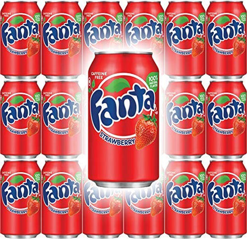WESTERNMBY Fanta Strawberry Soda, 12 Fl Oz Cans (Pack of 18, Total of