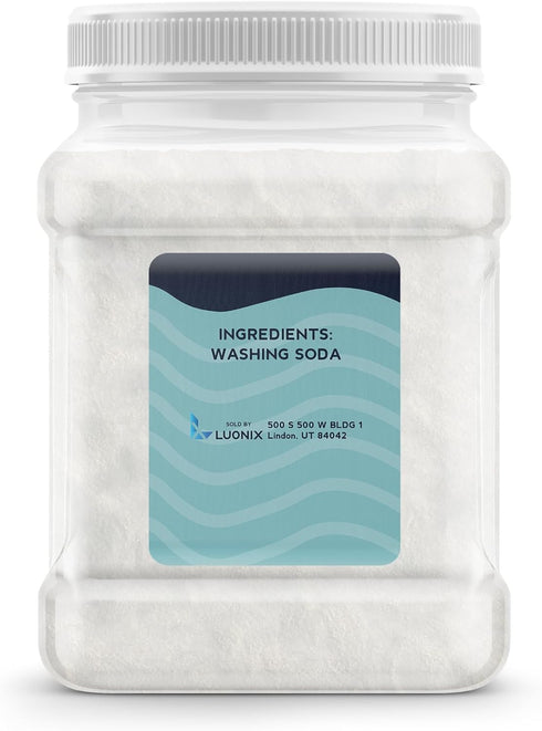 Luonix 3 lbs, Washing Soda, Sodium Carbonate, Soda Ash, Laundry Additive