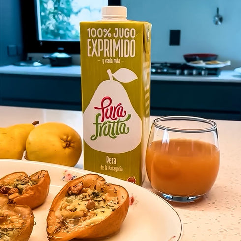 Pura Frutta 33.8 oz (1L) 8-Pack 100% - Pear Juice - fl Juice Box, - Cold-Pressed, Not From Concentrate (NFC), No Sugar