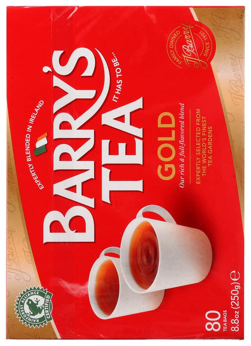 80 Count (COMINHKG041738) Barry's Tea Bags, Gold Blend