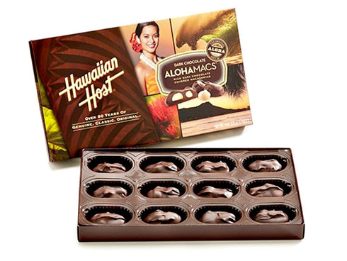 Hawaiian Host (2 Dark Chocolate Covered Macadamia Nuts by Boxes)