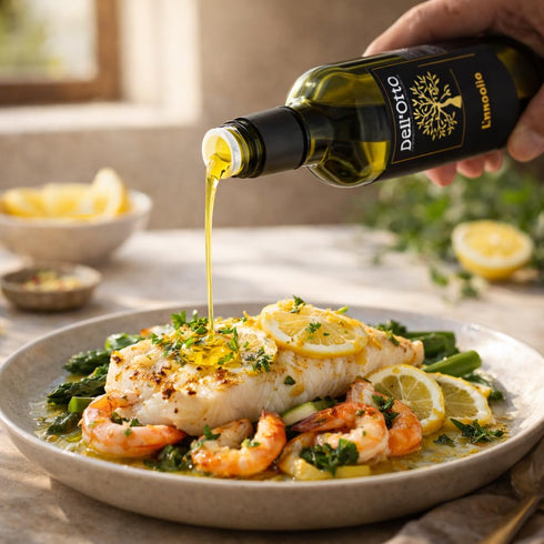 (250ml) 8.45 oz Dell'Orto Limonolio Lemon Olive Oil Extra Virgin | Amalfi Coast Lemons, Cold Pressed Infused Olive Oil