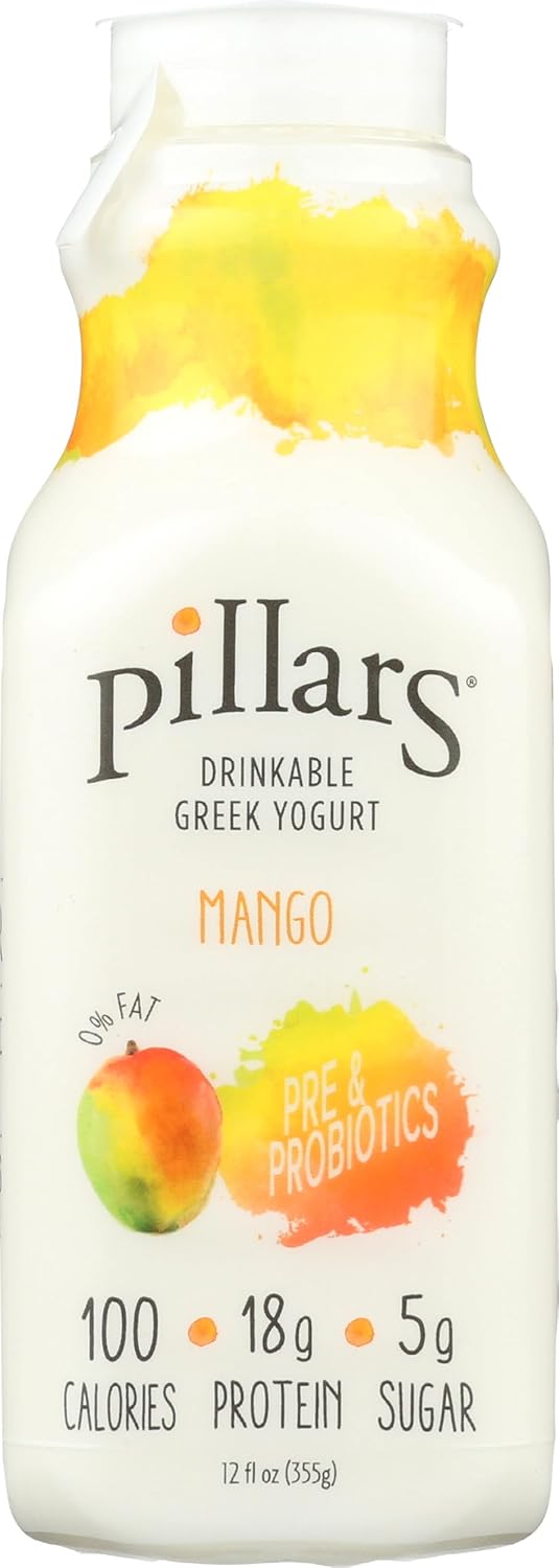 Pillars Mango Drinkable Greek Yogurt, 12 FZ