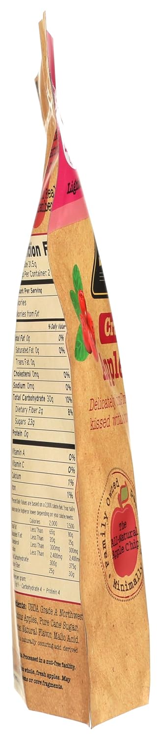 2.25 OZ. Sisters Fruit Company, Cranberry Apple Chips, All-Natural, No Preservatives, Fat-Free (Contains SIX Bags)