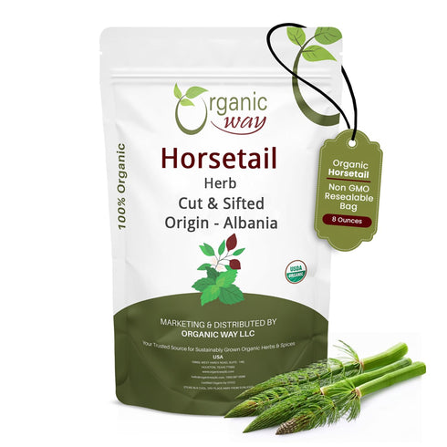 Organic Way Horsetail Herb Cut & Sifted (Equisetum arvense) - Herbal Tea