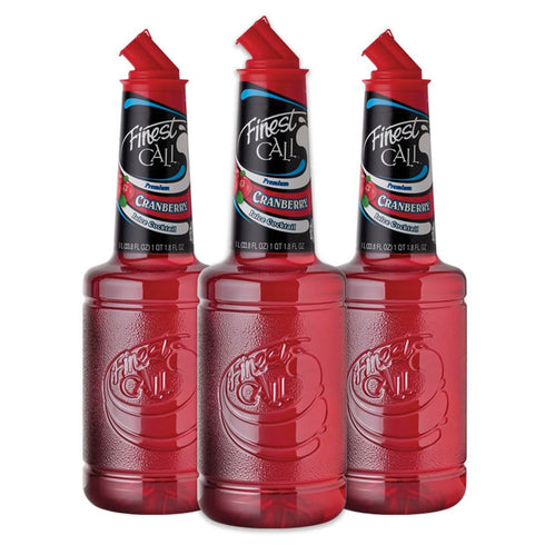 Finest Call Premium Cranberry Juice Cocktail Drink Mix, 1 Liter Bottle (33.8