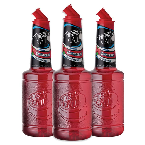 Finest Call Premium Cranberry Juice Cocktail Drink Mix, 1 Liter Bottle (33.8