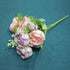 NURCIX 5) Simulation Rose Wedding Bouquet Bouquet Wedding Home Decoration Simulation Flower Small Bouquet Peony (Red