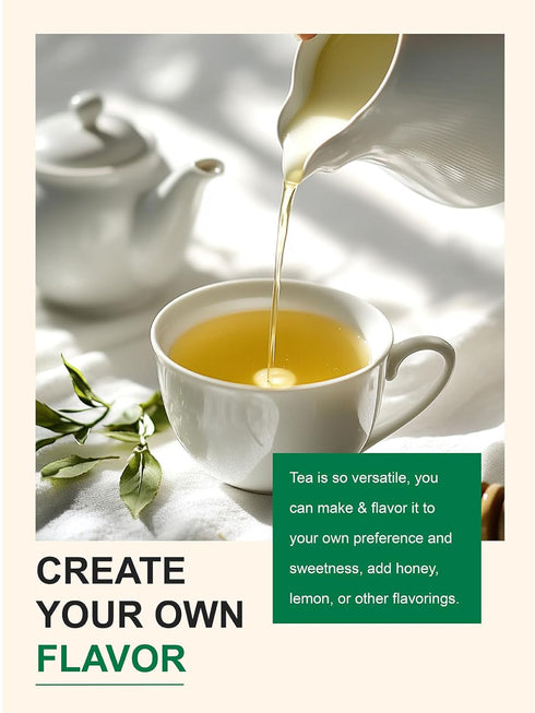 CO2 7oz TeeLux Decaf Green Tea, Decaffeinated Green Tea Loose leaf, Delicate & Smooth Flavor