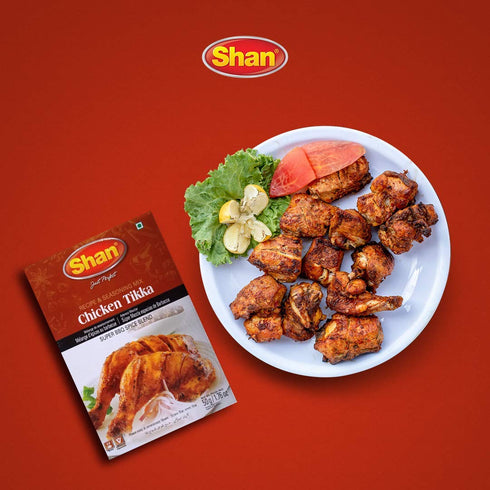 1.76 oz (50g) (Pack 3) Shan Chicken Tikka Recipe and Seasoning Mix - Spice Powder for Super BBQ Spice Blends - Suitable