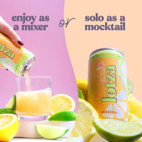 (Pack 12) Pack Lotza Sparkling Non-Alcoholic Adaptogen Drink with Electrolytes | Non-Alcoholic Mocktail & Drink Mixer|