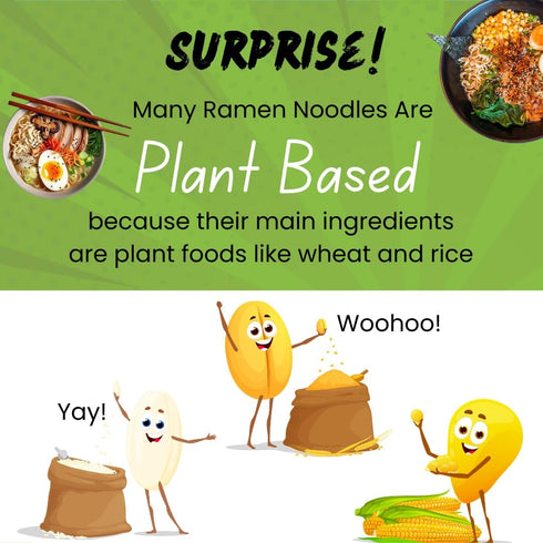 Pack 10 10 Count Ramen Noodles Variety of Instant Noodles with Thai Fried Garlic