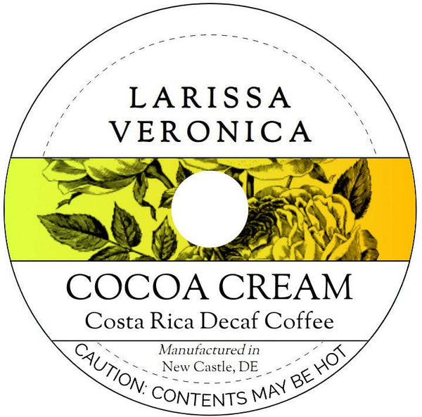 Larissa Veronica Cocoa Cream Costa Rica Decaf Coffee (Single Serve K-Cup Pods) (Gourmet, Naturally