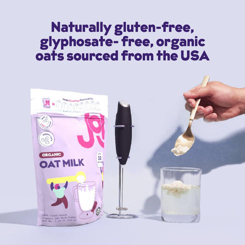 8 Instant Organic Oat Milk Powder Pouch by JOI - Makes Quarts - Vegan, Kosher, Shelf-Stable, and Gluten-Free - Use