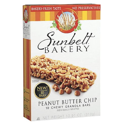 Sunbelt Bakery Peanut Butter Chip Chewy Granola Bars, 50-1.1 OZ Bars (5