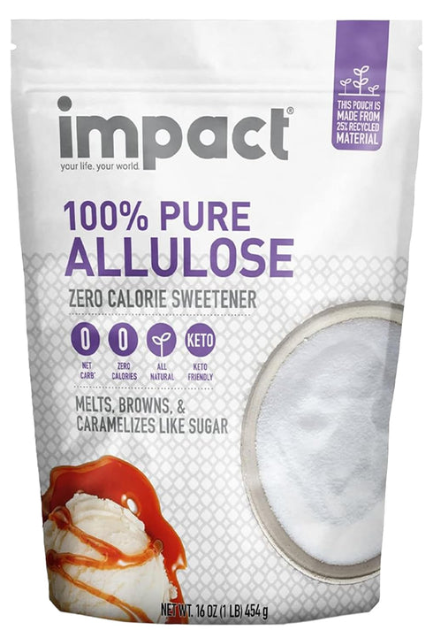 Impact - Pure Allulose Sweetener Sugar Substitute - Zero Calorie Blend, Low-Carb,