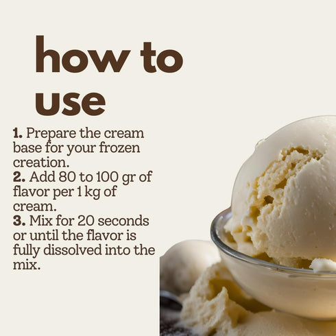 (500g, 1.1 lbs) Vanilla Bean Flavoring for Gelato, Rolled Ice Cream, and Ice Cream. Made with Natural Madagascar