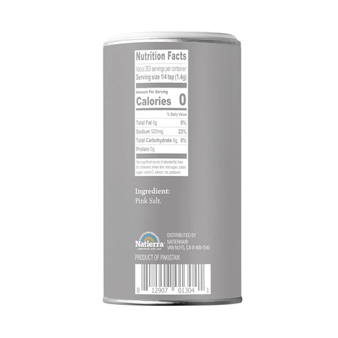 13 Natierra Himalania Himalayan Fine Pink Salt Shaker | Unrefined & Non-GMO | Ounce