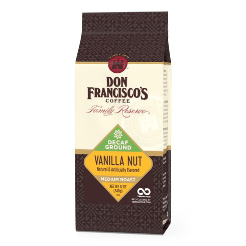 Don Francisco's Decaf Vanilla Nut Ground Coffee, Medium Roast 100% Arabica, Flavored