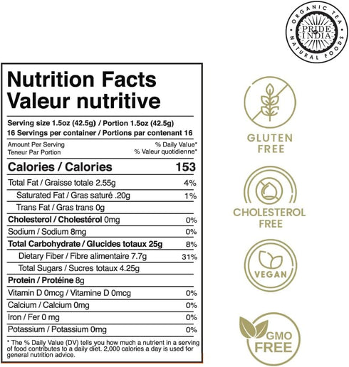 10mm 1.5 Pride Of India - Indian Whole White Garbanzo Beans - Protein & Fiber Rich Kabuli Chana, Pound Jar