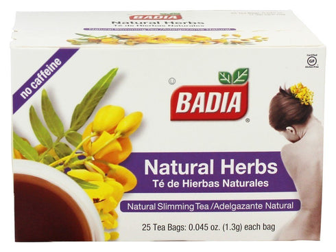 CubanFoodMarket Badia Natural Herb Tea. Total individual tea bags, 25 Count (Pack