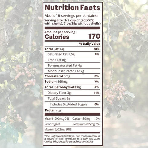 Packs, 2LB Nichols Farms California Grown Pistachios, InShell, Nutrient Rich Snack Roasted Garlic