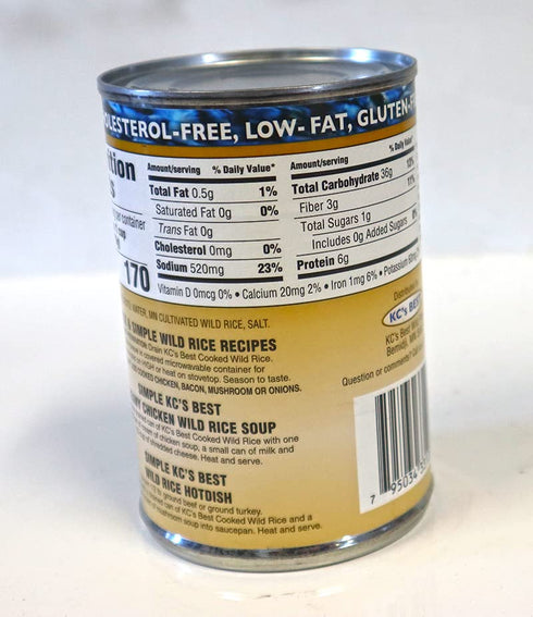 KC's Best Premium Cooked Wild Rice - Minnesota Cultivated in a Can