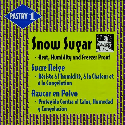 Pastry 1 Snow Sugar - Heat, Humidity and Freezer Proof - 1 box -