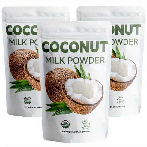 MYSTICART 226g (3pack), Organic Coconut Milk Powder, Perfect for Coffee, Tea and Smoothie,