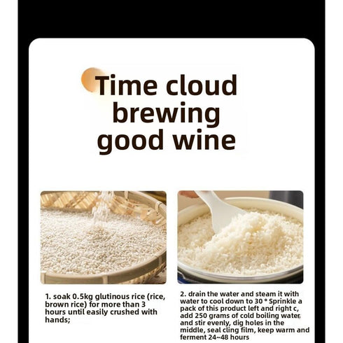 (2g 5 packs) 2.35oz Shangchuan probiotic sweet wine koji, homemade fermented yeast glutinous rice koji for making