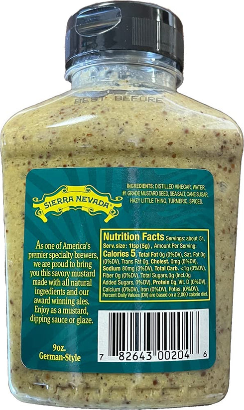 SIERRA NEVADA 9 Oz Mustard Hazy Little Thing and German-Style Whole Seed, Squeeze Bottle