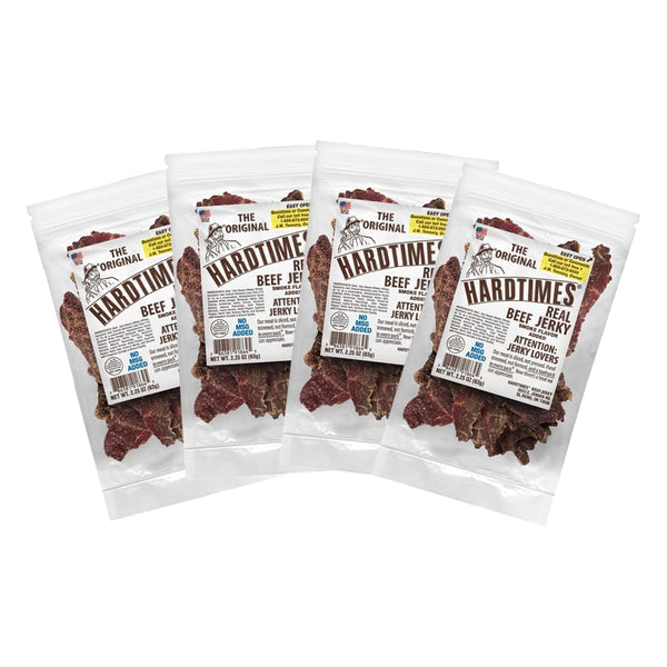 Hardtimes Handcrafted Beef Jerky - Original Flavor - 4 Pack of 2.25