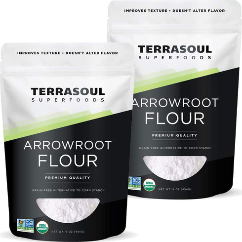 Terrasoul Superfoods Organic Arrowroot Flour, 2 lbs (2 pack)