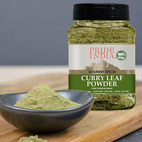 PACK 6 8 oz Pride Of India - of - Natural Curry Leaf Powder Ground - (Half Pound) Resealable Pouch - Authentic Indian