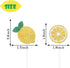 Oskal 24Pcs Glitter Lemon Cupcake Toppers, Fruits Theme Party Decor, Summer Cupcake Toppers