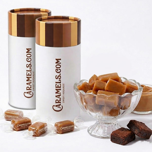 Caramels.com | Chocolate Caramels Brownie and Creamy Peanut Butter | Soft Caramel