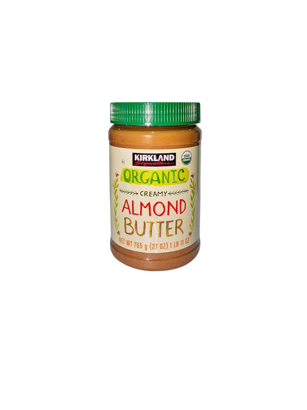 KIRKLAND Signature USDA Organic Creamy Almond Butter, 27 Ounce, 1.69 Pound (Pack of