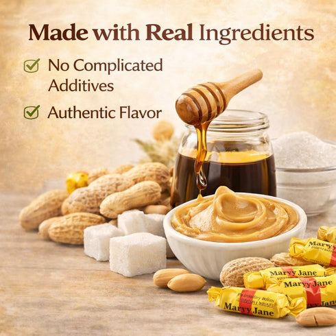 Generic 3 oz. 2pack Mary Jane - Chewy Molasses and Peanut Butter Candy - Gluten Free, Kosher, Vegan - Bite Size Candy