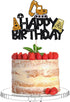 1pcs Construction Cake Toppers,Happy Birthday Truck Excavator Cak Decoration,Children Excavator Engineering Birthday