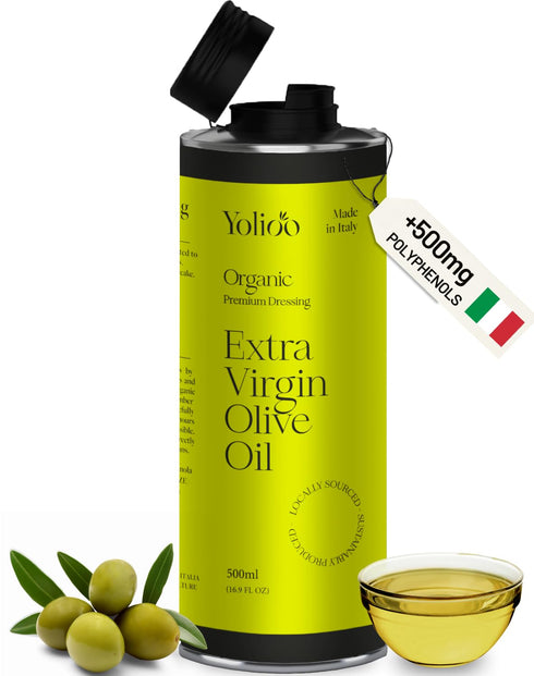 Yolioo 100% Tuscany Premium Organic Olive Oil Extra Virgin | Polyphenol Rich Extra