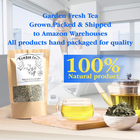 EidolonGreen Organic Bamboo Leaf Tea, Chinese Herbal Dried Loose Leaves (DanZhuYe/???/?? ?? ?) 3 Ounce (Pack of 1)
