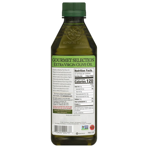 16 oz Pompeian Gourmet Selection Extra Virgin Olive Oil - fl - First Cold Pressed Olive Oil for Cooking - Fresh