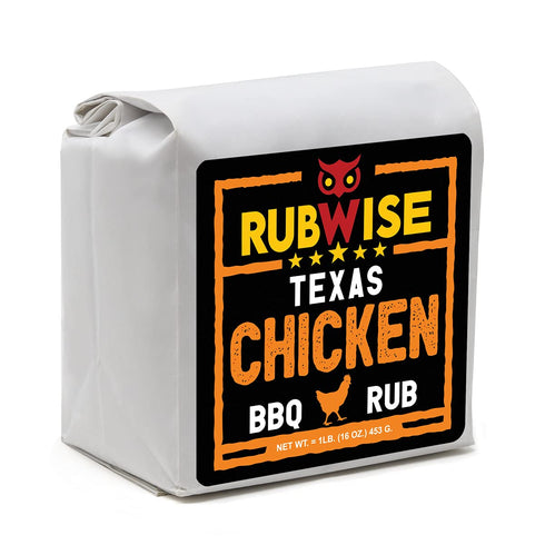 RubWise Texas Style BBQ Chicken Rub (1lb), Premium Texan BBQ Rubs for Smoking and Grilling, Great for Poultry & Meat