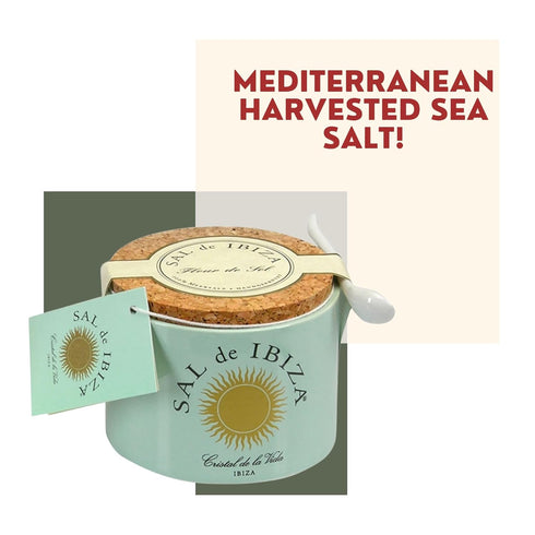 Sal de Ibiza 4.4-Ounce Fleur de Sel, Ceramic Jar