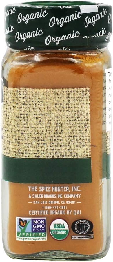 The Spice Hunter Organic Ground Turmeric, 1.6-Ounce Jar