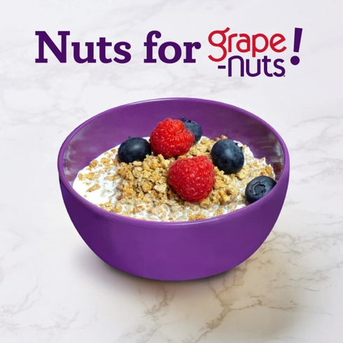 Post 20.5 OZ (Pack 4) Grape Nuts Original Breakfast Cereal, Crunchy Whole Grain Wheat and Barley Cereal, Non-GMO